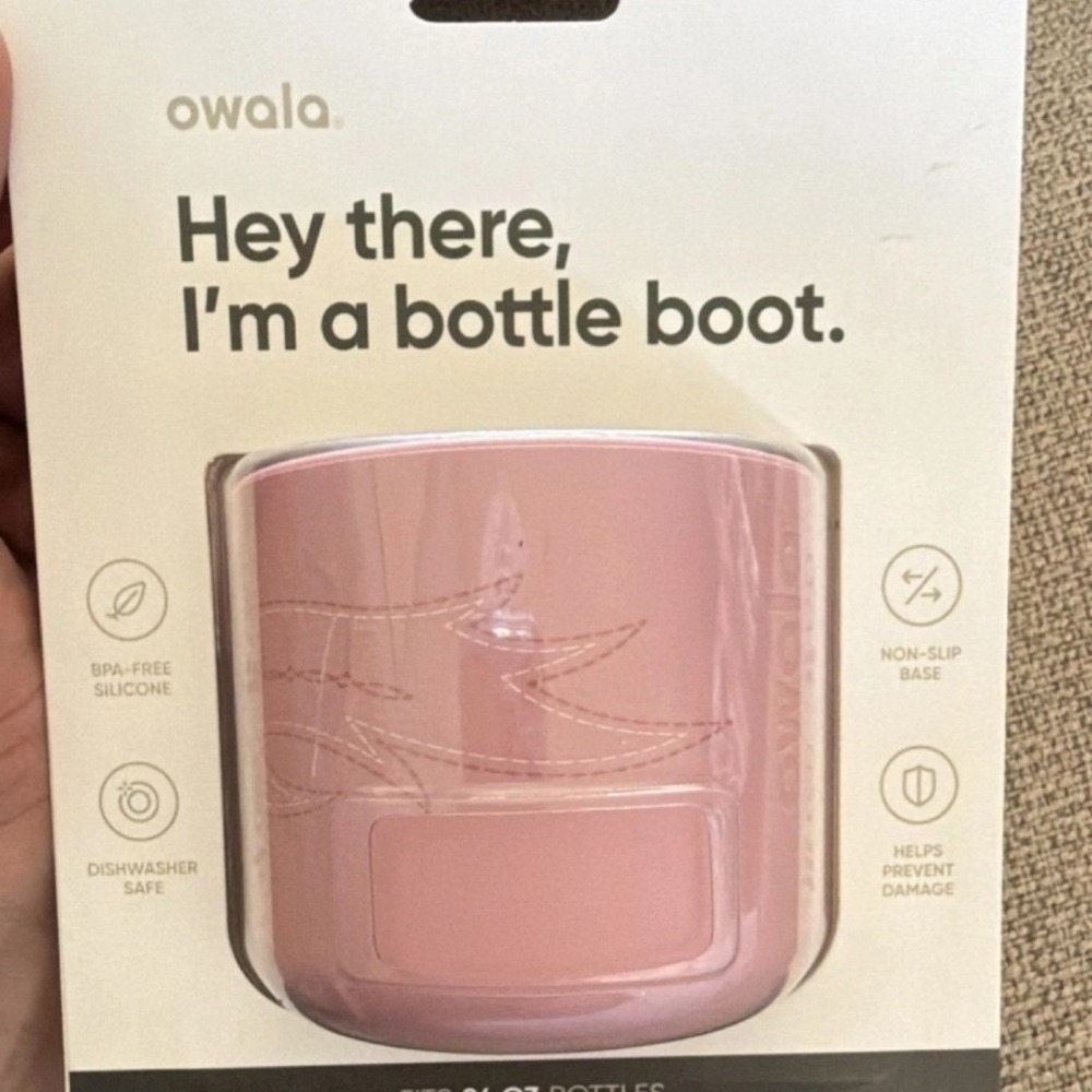 Owala Silicone Bottle Boot Pink Protective Sleeve for 24 oz Water Bottles NEW